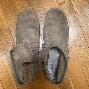 Ugg brand ankle boot moccasins women’s size 12
